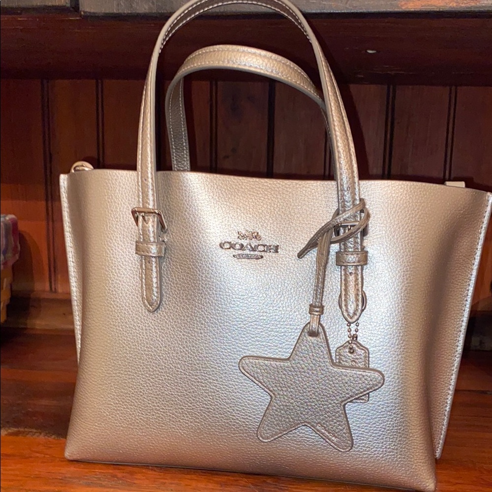 Silver COACH Bag